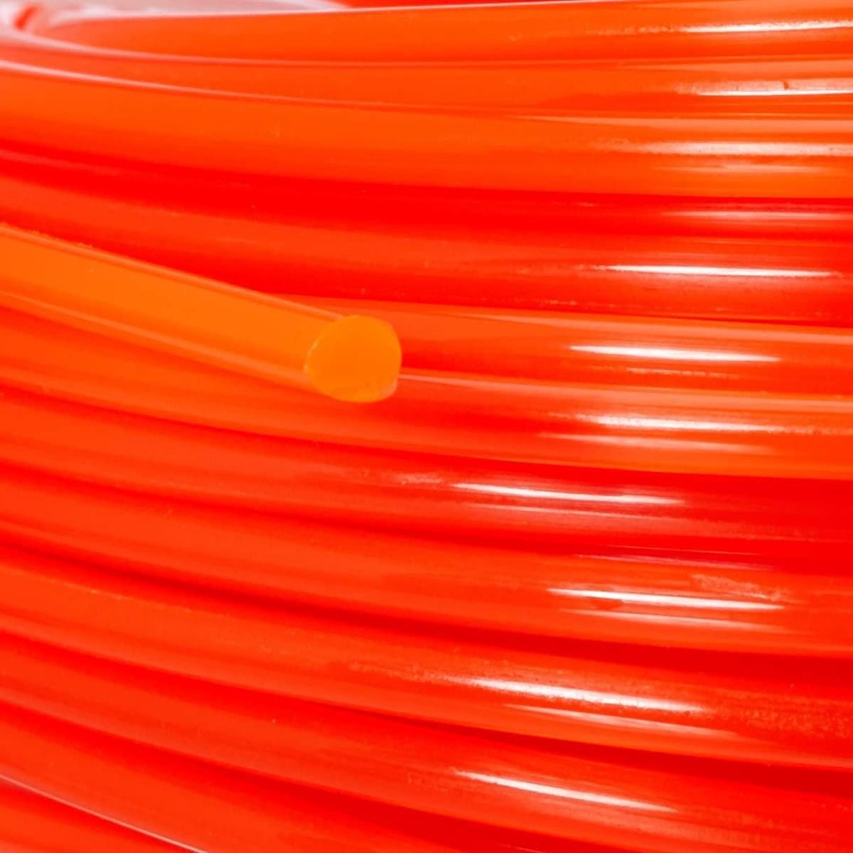 HOOZ Trimmerfaden in versch. Farben - Mähfaden Trimmerschnur für Rasentrimmerspulen, 15 m Länge, 2.4 mm Fadendurchmesser, (Set, 2-St., Orange), Signalfarben – Bild 5 von 5