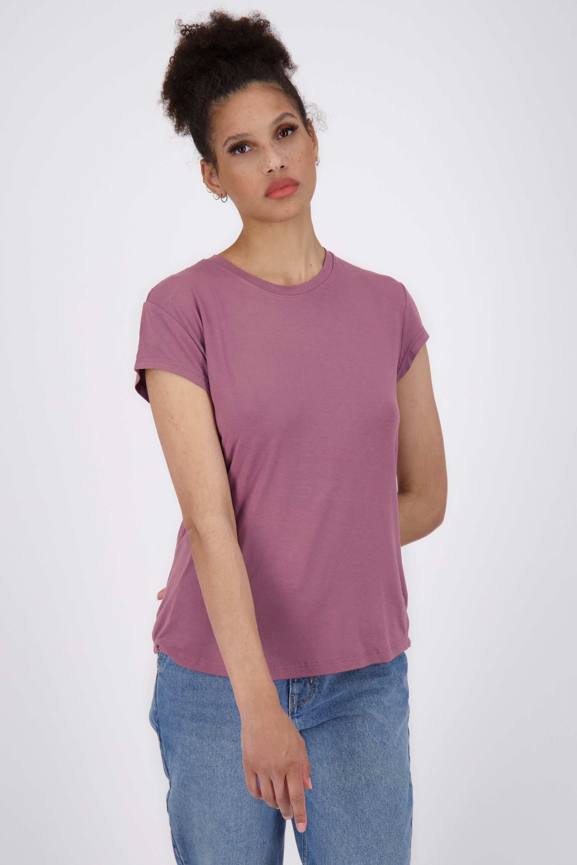 Alife & Kickin Rundhalsshirt MimmyAK A Damen mulberry Shirt Shirt