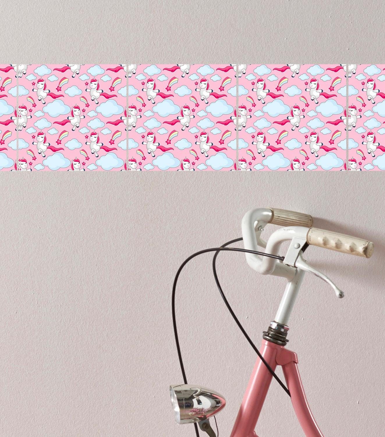 queence Fliesenaufkleber Einhörner, Stickerfliesen, selbstklebend, Sticker, günstig online kaufen
