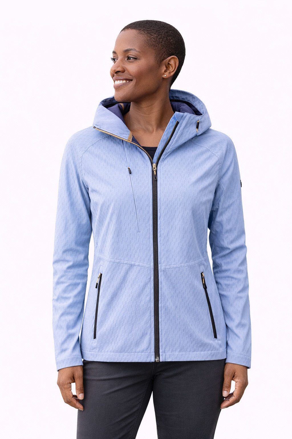 LPO Softshelljacke LIA CS Funktionsjacke, Outdoorjacke, Übergangsjacke angeschnittene & verstellbare Kapuze