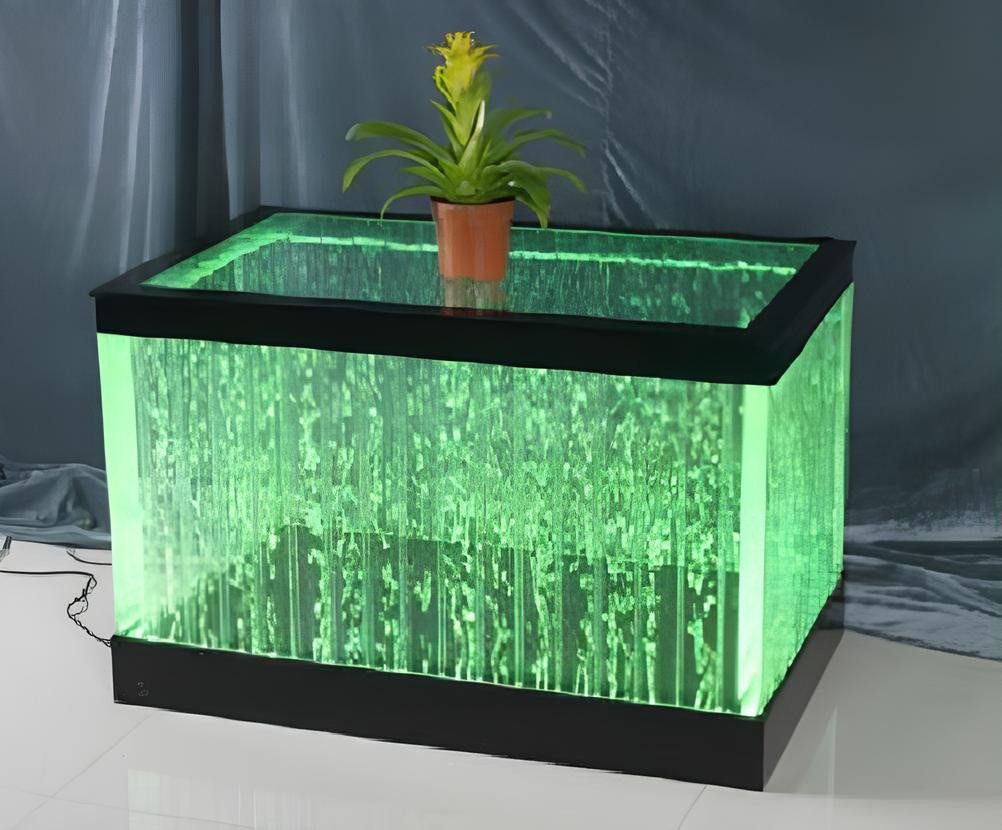 JVmoebel Couchtisch LED Couchtisch mit Wasser-Säulen und Farbwechsel-Beleuchtung, Made in Europa