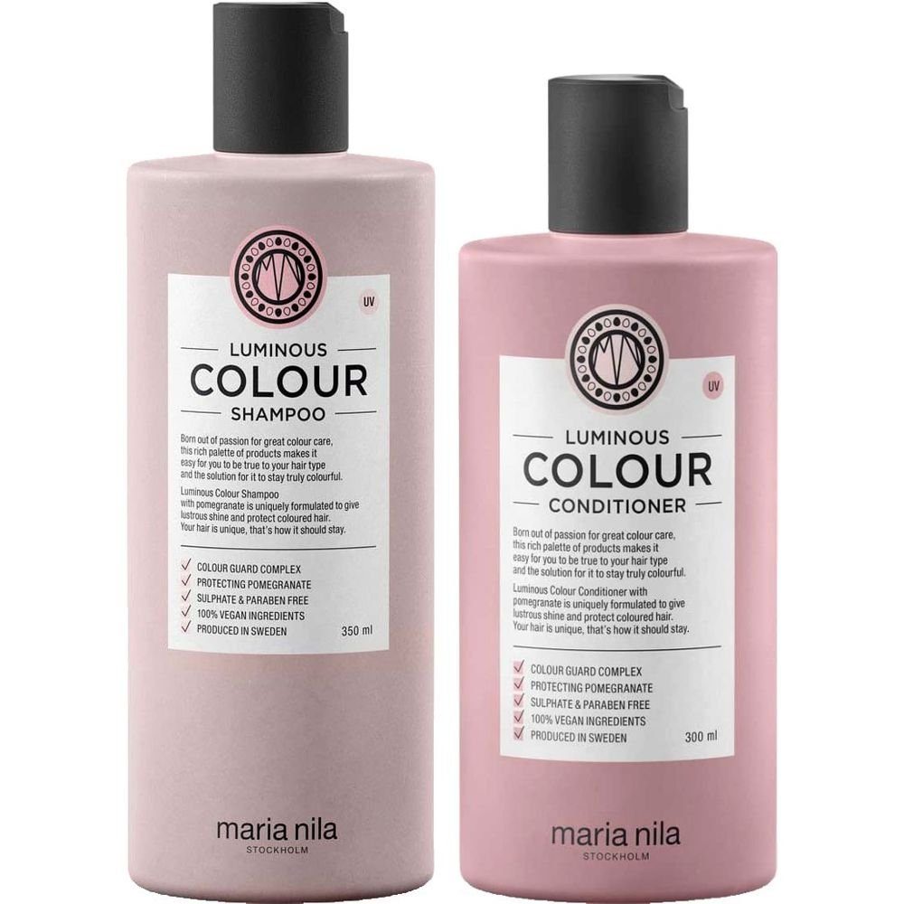 Maria Nila Haarpflege-Set Maria Nila Luminous Colour Set - Shampoo 350 ml + Conditioner 300 ml