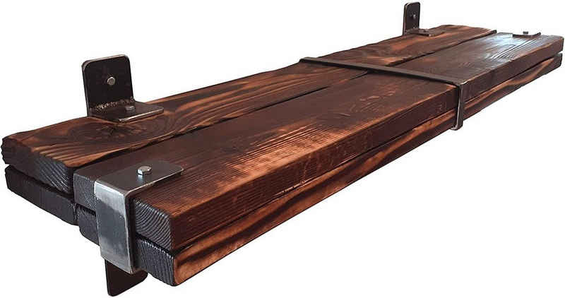 CHYRKA Wandregal Wandregal Полиці LLR LEMBERG Schweberegal Hängeregal Wandboard Holzregal Loft Vintage Bar IndustrieDesign Handmade Holz Metall