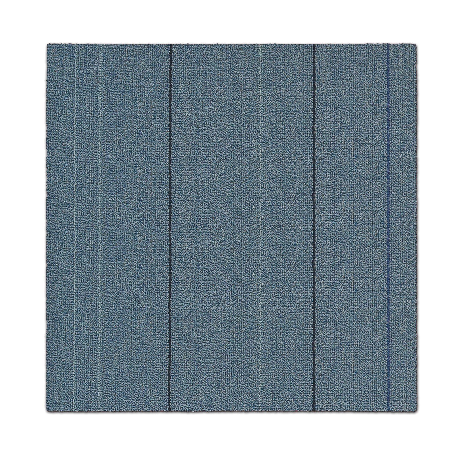 Teppichfliese San Marino, Fliese, Bodenschutz, verschiedene Farben, 50x50 cm, Karat, quadratisch, Höhe: 4,5 mm, selbstliegend Blau - B3