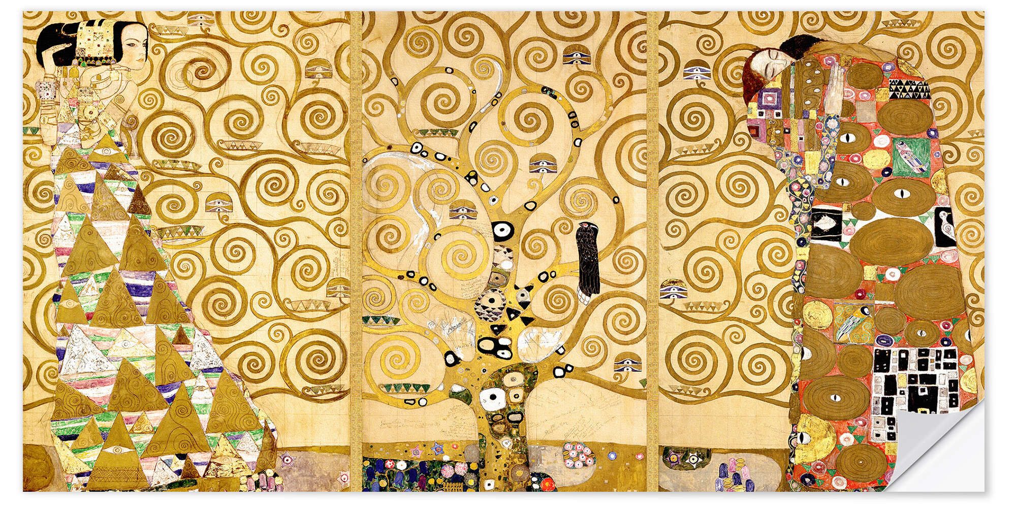 Posterlounge Wandbild Der Lebensbaum (Detail), Gustav Klimt, erhältlich als Poster, Leinwandbild, Wandsticker oder Acrylglasbild