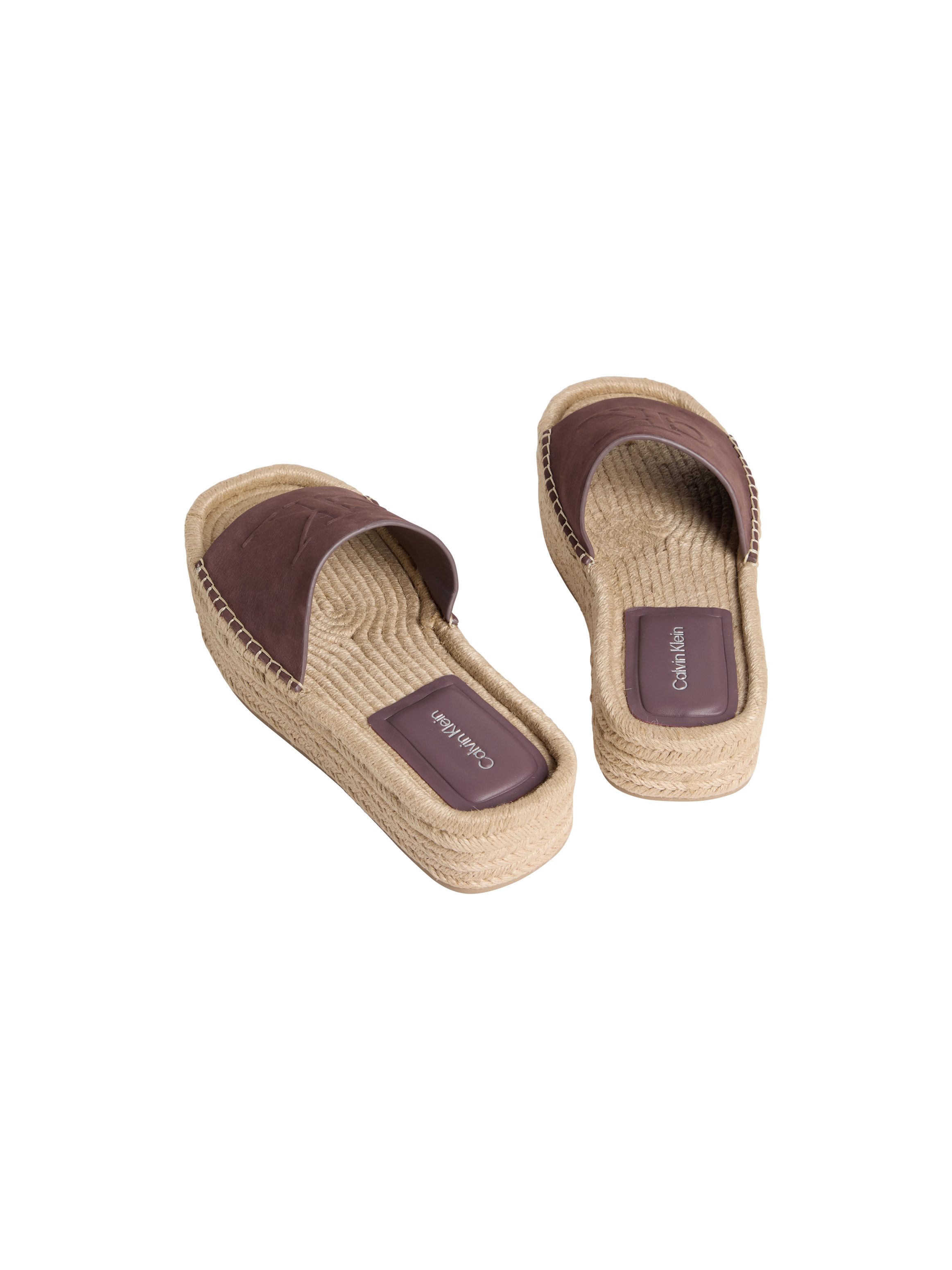 Calvin Klein FLATF ESPA MULE NUB MG Pantolette Sommerschuh, Strandschuh, Schlupfschuh mit Plateau