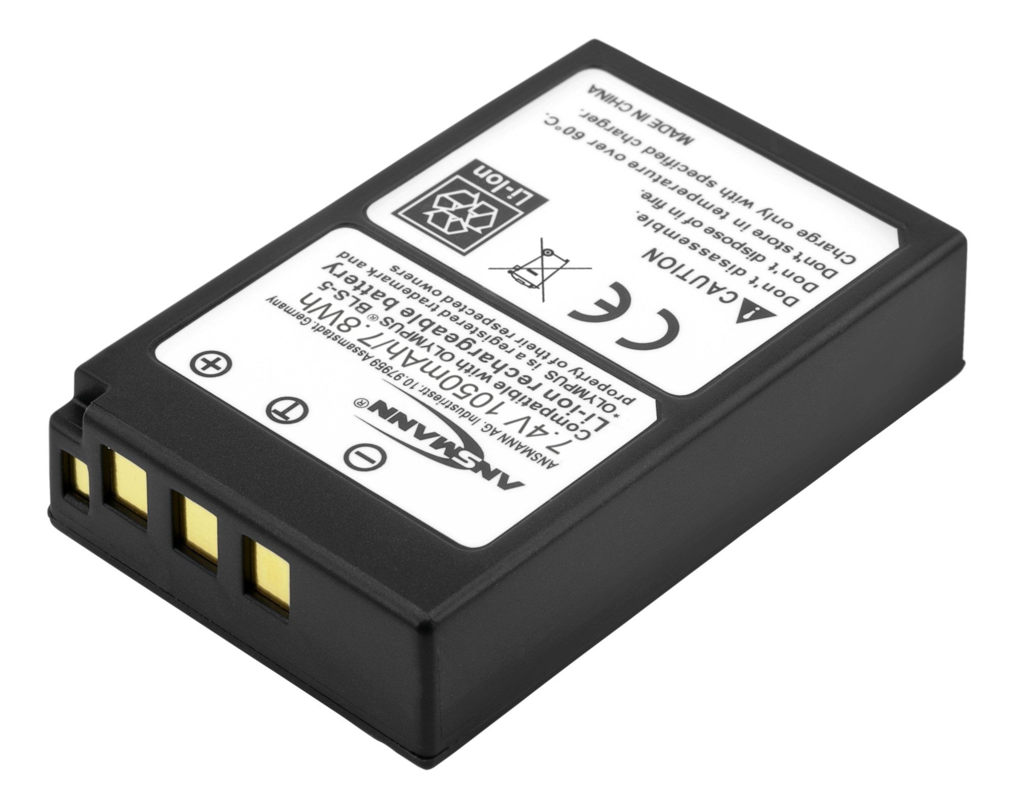 ANSMANN AG Akkupack A-Oly BLS 5 Ersatz für Kamera Olympus Pen E-PL2... 1400-0015 Akku 1050 mAh (7.4 V)