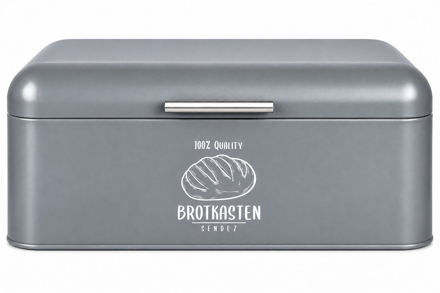 Sendez Brotkasten aus Metall mit Klappdeckel Rollbrotkasten Brotbehälter Brotbox, Metall, (Brotkasten), Brotkasten