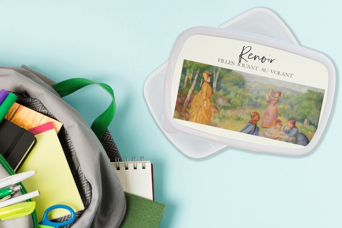 MuchoWow Lunchbox Kunst - Kinder Renoir Brotdose, für Jungs und weiß Mädchen Alte Brotbox und - Erwachsene, Meister, Kunststoff, (2-tlg), für