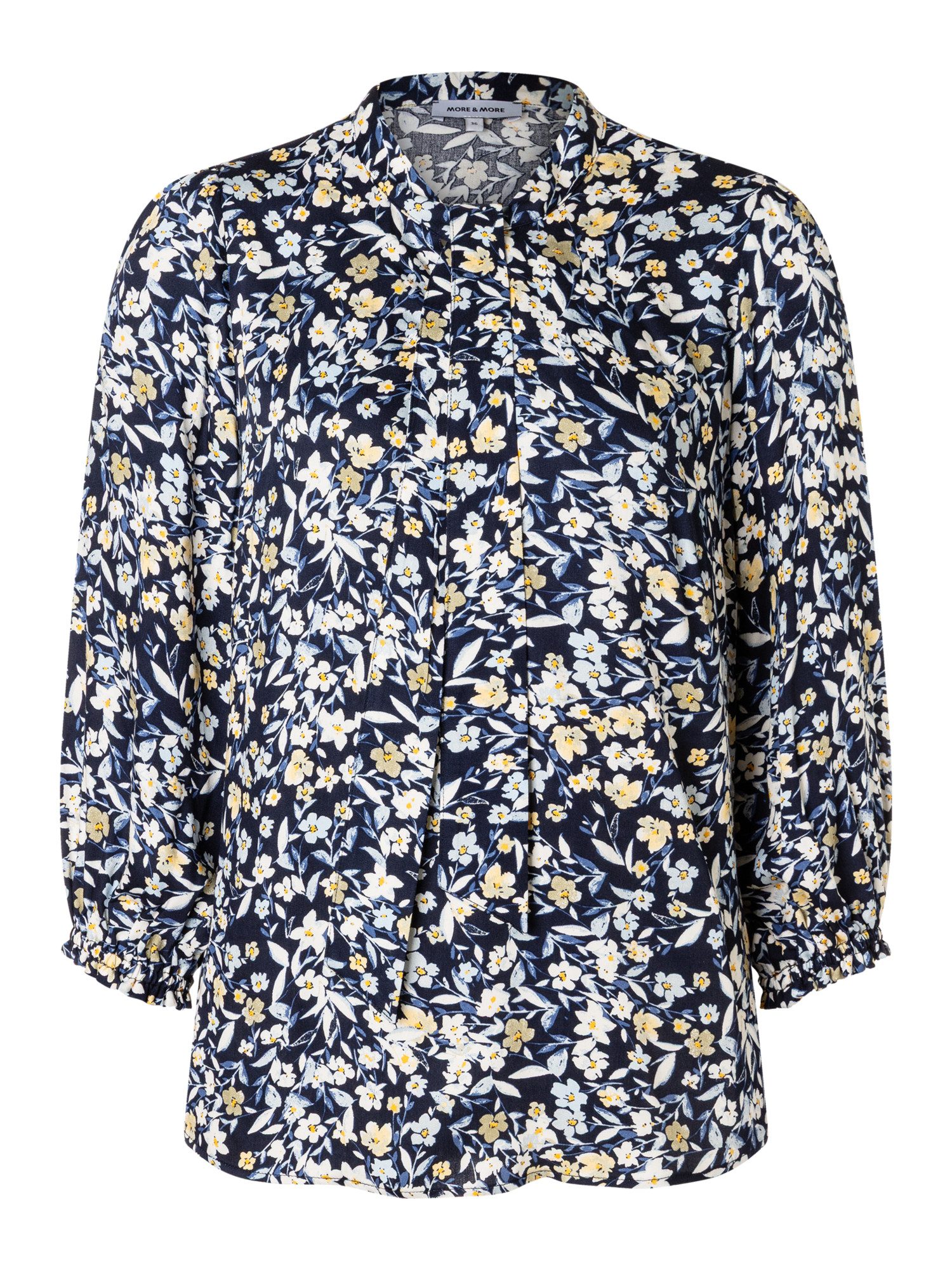 MORE&MORE Klassische Bluse Schlupfbluse Viskose, 3/4 günstig online kaufen