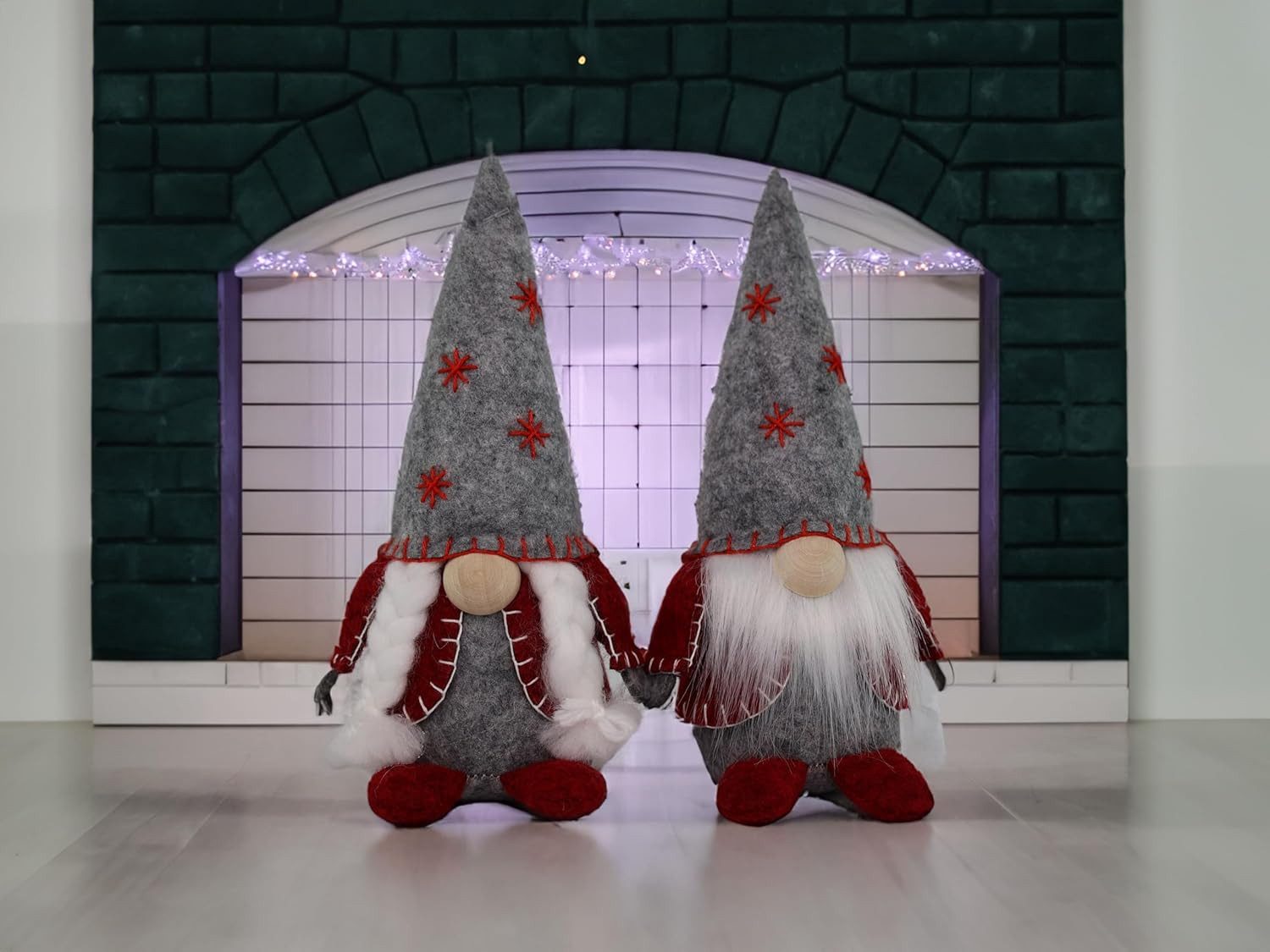 hausleben Wichtel zum Aufstellen – 35 cm (2 St), – Skandinavische Tomte Figuren