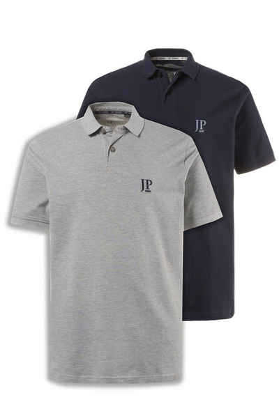 JP1880 Poloshirt Poloshirts Basic 2er-Pack Piqué gekämmte Baumwolle (2-tlg)