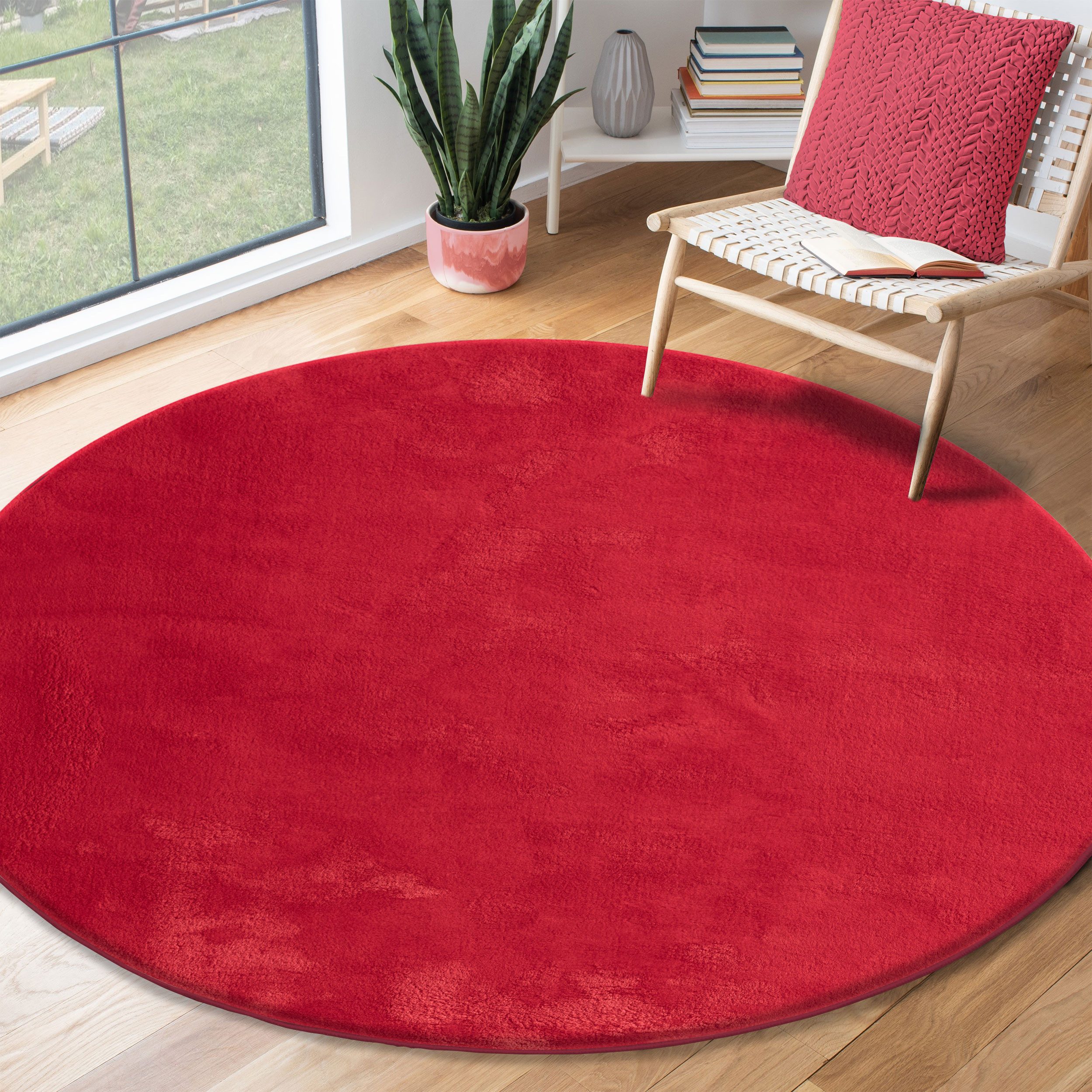 the carpet Teppich Relax round, rund, Höhe: 16 mm, waschbarer Wohnzimmer Te günstig online kaufen
