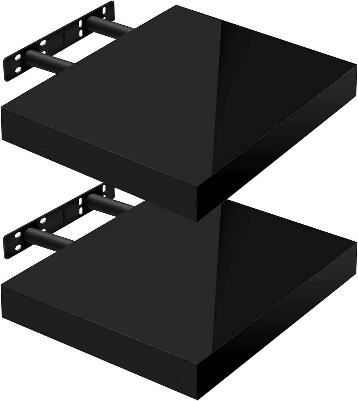 Woltu Wandregal, 2-tlg., Wandboard freischwebend Schweberegal Holz