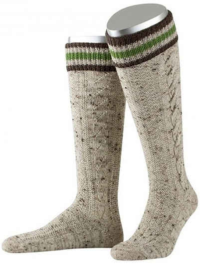 Almbock Традиційні шкарпетки Kniestrumpf Bert (1-Paar) handverarbeitet (braun meliert)