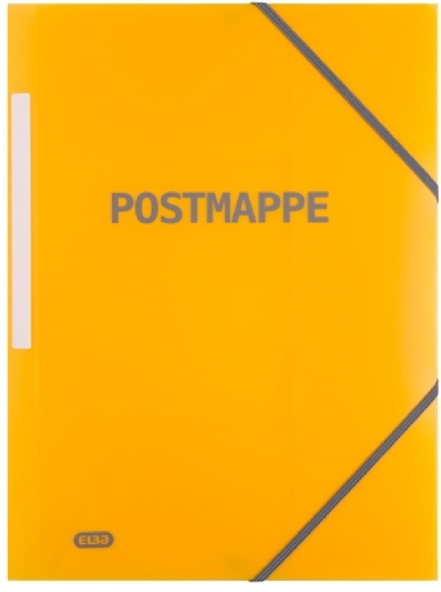 Fächermappe Eckspannermappe 'Postmappe' A4+ PP transluzent gelb.
