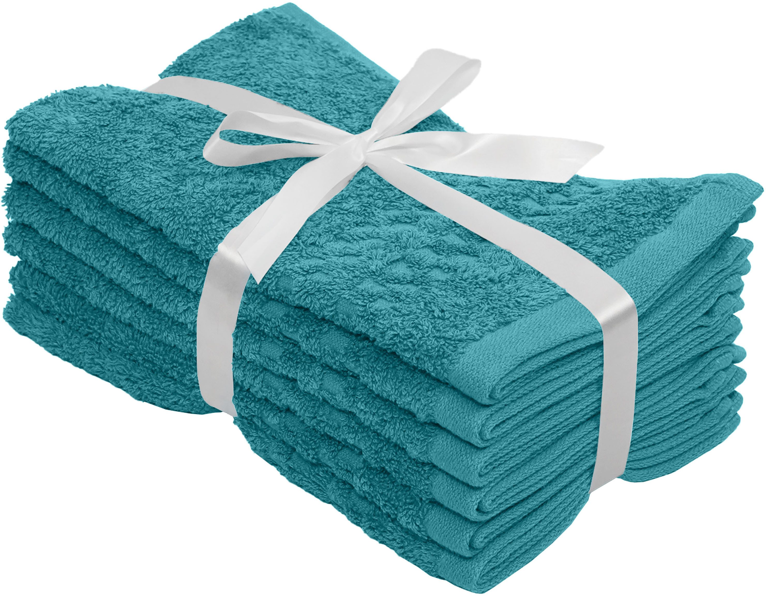 OTTO home Gästehandtücher Regona, Gästehandtücher 30x50cm, flauschig und weich, 500 gr/m², Frottier (Set, 6-St), Premium Handtücher mit Bordüre, Set, 100% Baumwolle, 5 Jahre Garantie