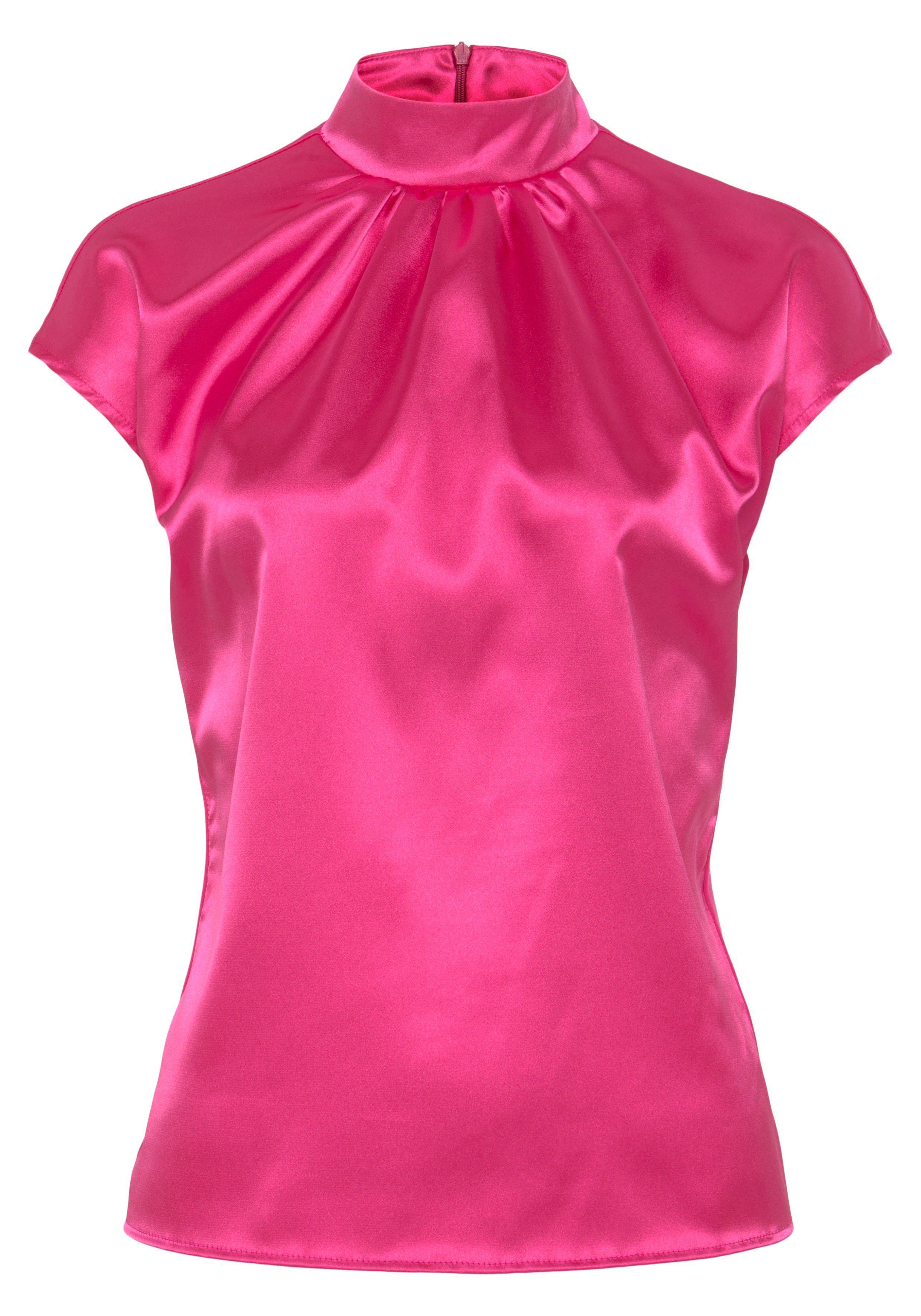 aus HECHTER PARIS Blusentop hochwertigem pink Material