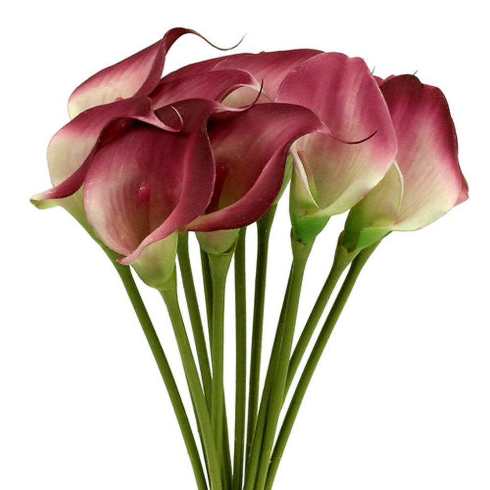 Kunstblume Künstliche Mini Calla Erika Creme 28cm - 12 Stk - Seidenblume