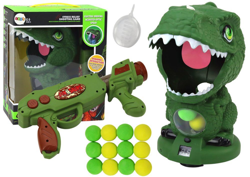 Wisam Lernspielzeug Arcade-Spiel, das Dinosaurier-grüne Ballpistole schießt