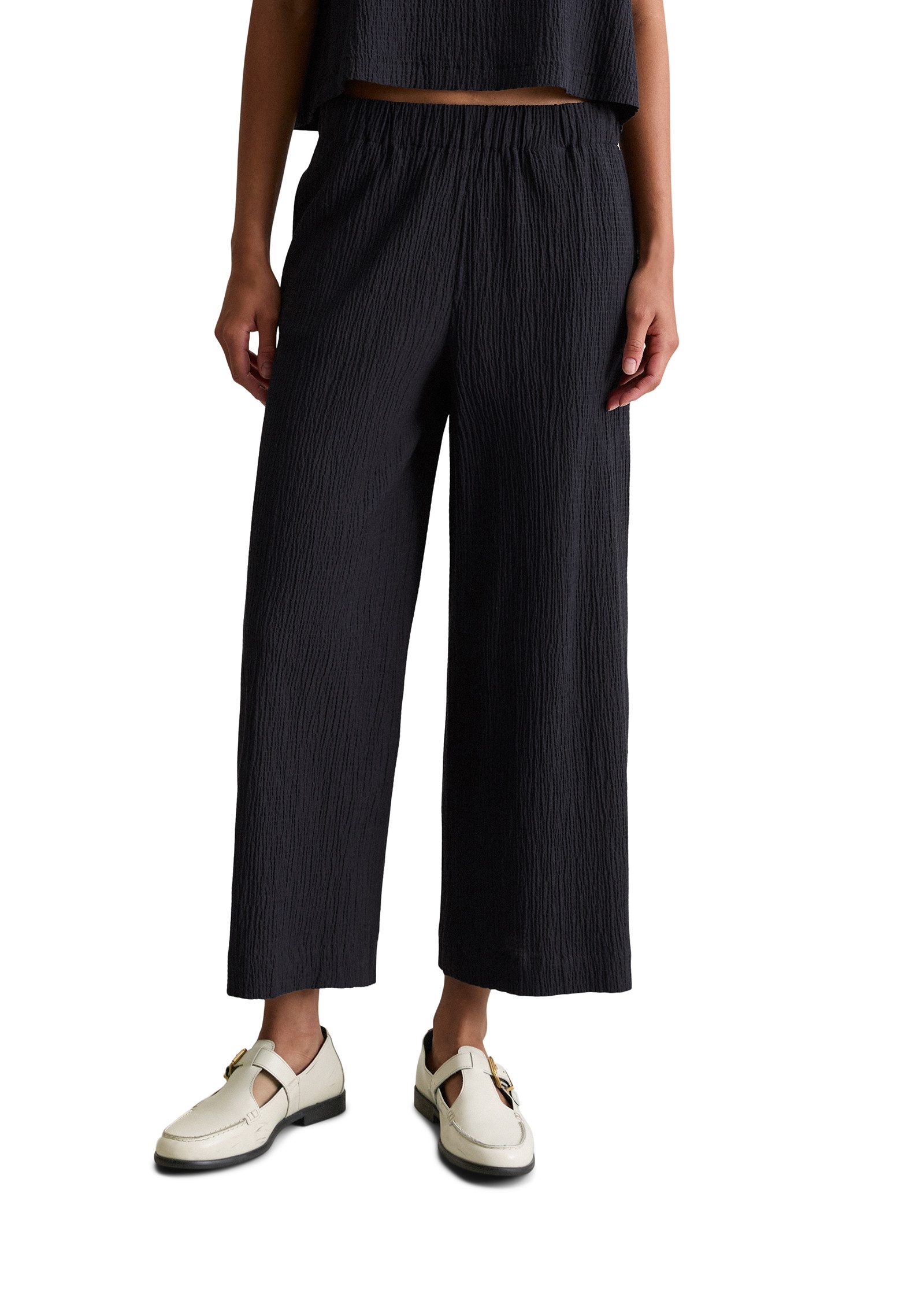 Marc O'Polo DENIM Schlupfhose relaxed fit, mit markanter Struktur, verkürzt günstig online kaufen