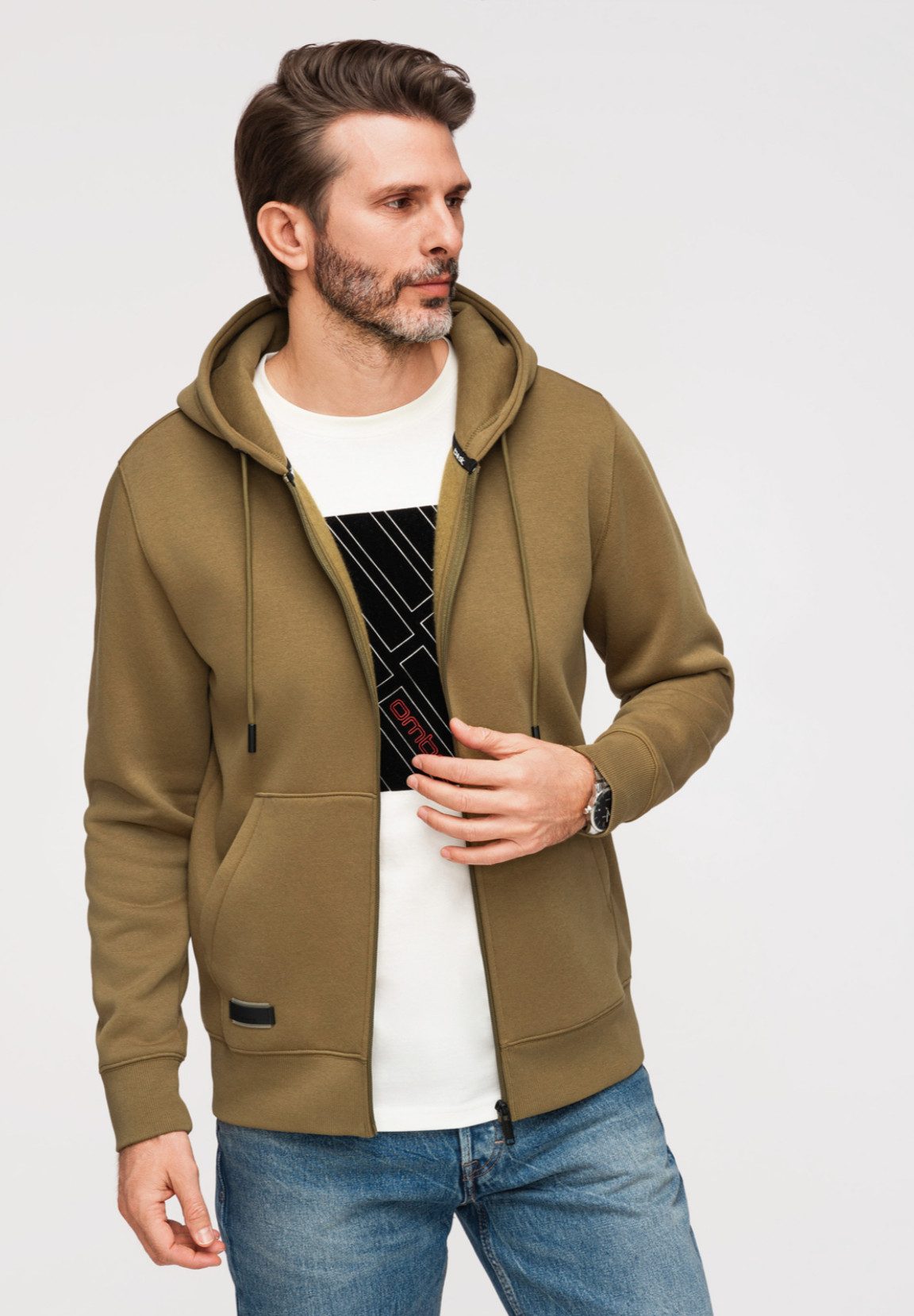 OMBRE Kapuzensweatjacke Kapuzensweatshirt