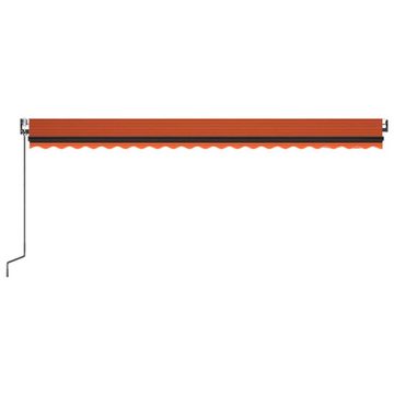 furnicato Markise Automatisch Einziehbar 500x350 cm Orange und Braun
