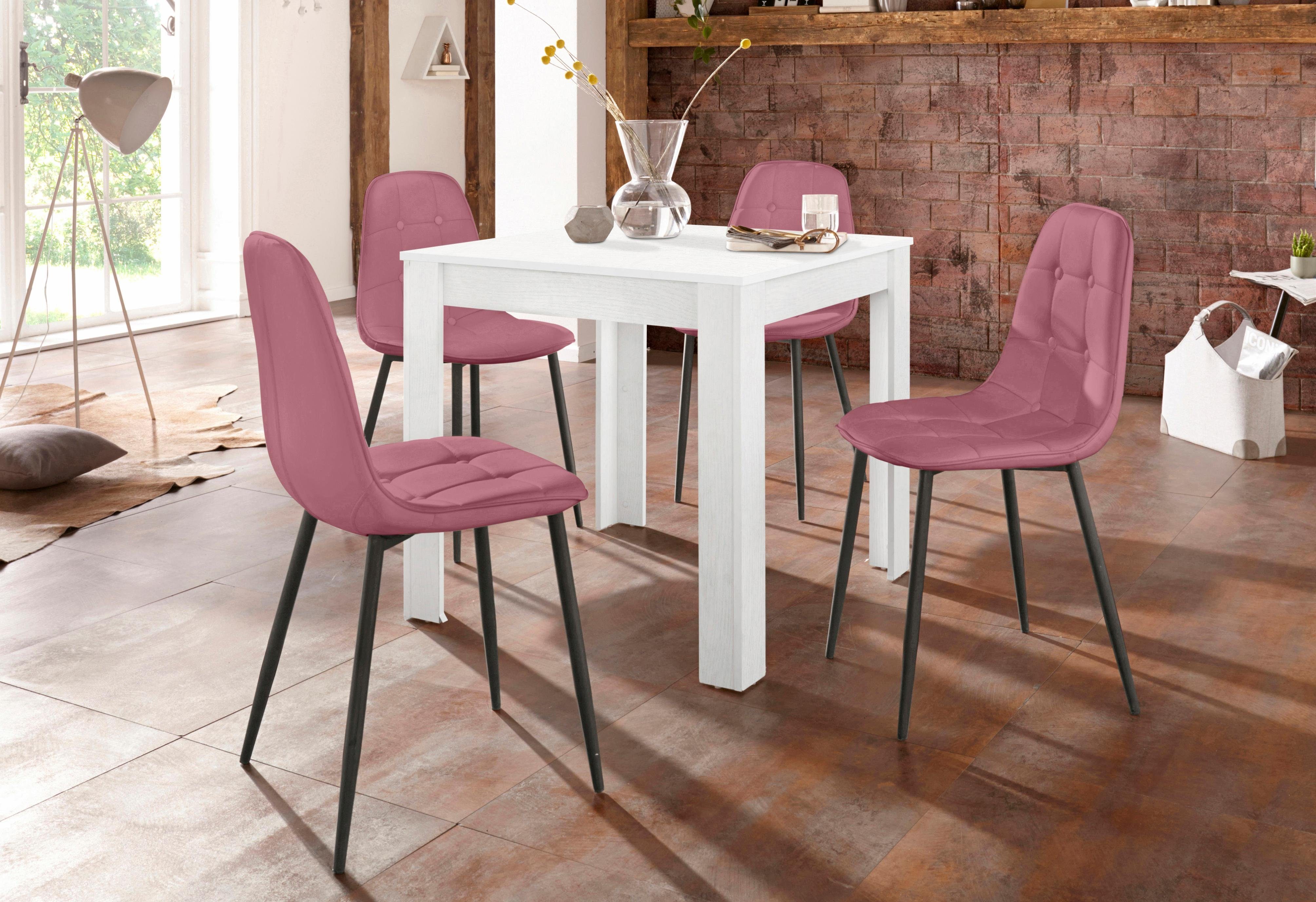 OTTO home Essgruppe, (Set, 5-tlg), mit Esstisch 80 cm breit