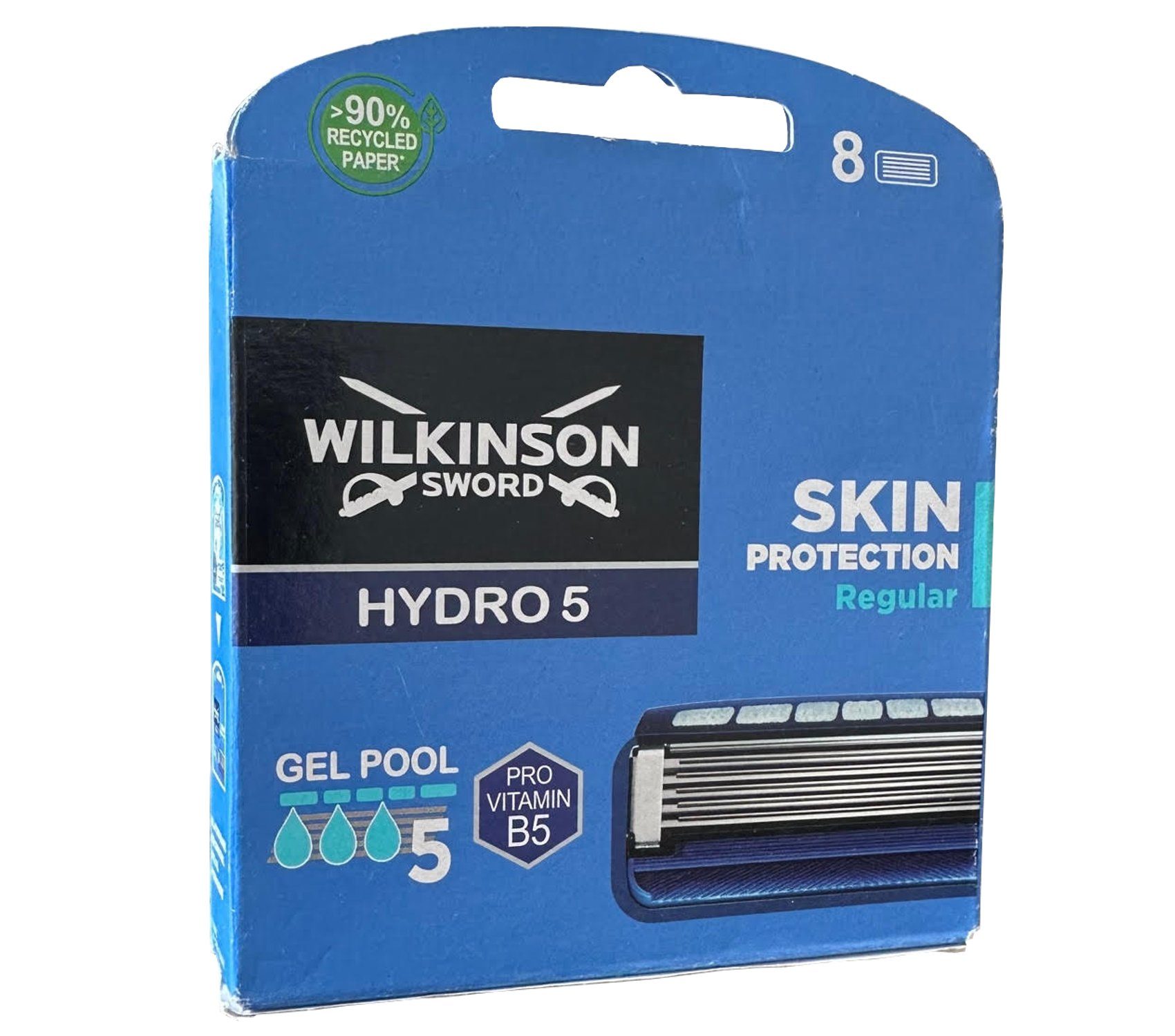 Wilkinson Rasierklingen Wilkinson Hydro 5 Skin Protection Regular Rasierklingen 8er Pack, Gel-Pools, 5 Klingen, Sking Guard, Anti-Reiz