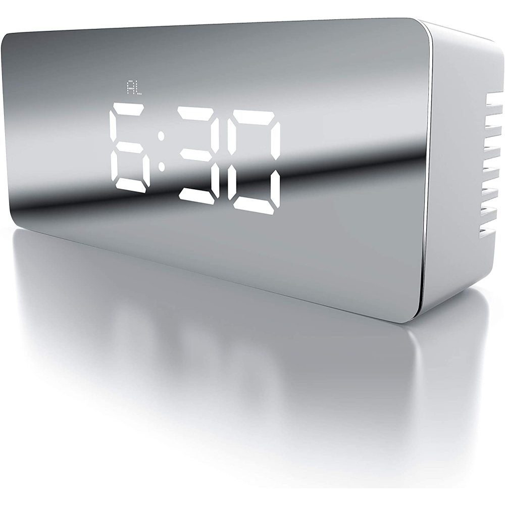 GelldG Wecker »Digitaler Spiegel-Alarm, LED-Nachttischuhr mit Temperatur«