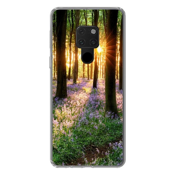 MuchoWow Handyhülle Wald - Blumen - Lavendel - Sonne - Lila - Natur Phone Case Handyhülle Huawei Mate 20 Silikon Schutzhülle