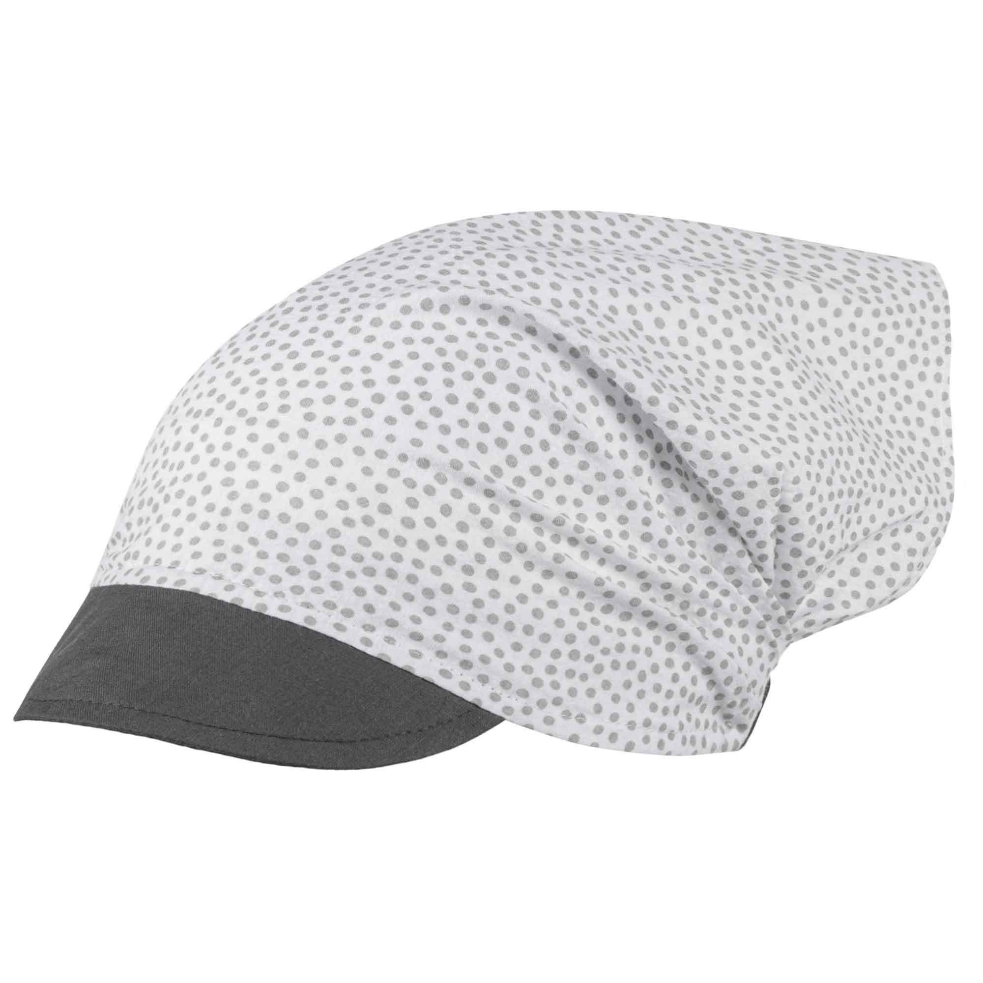 Smarilla Sommermütze Schirmmütze Kopftuch Mädchen Weiß-Dunkelgrau
