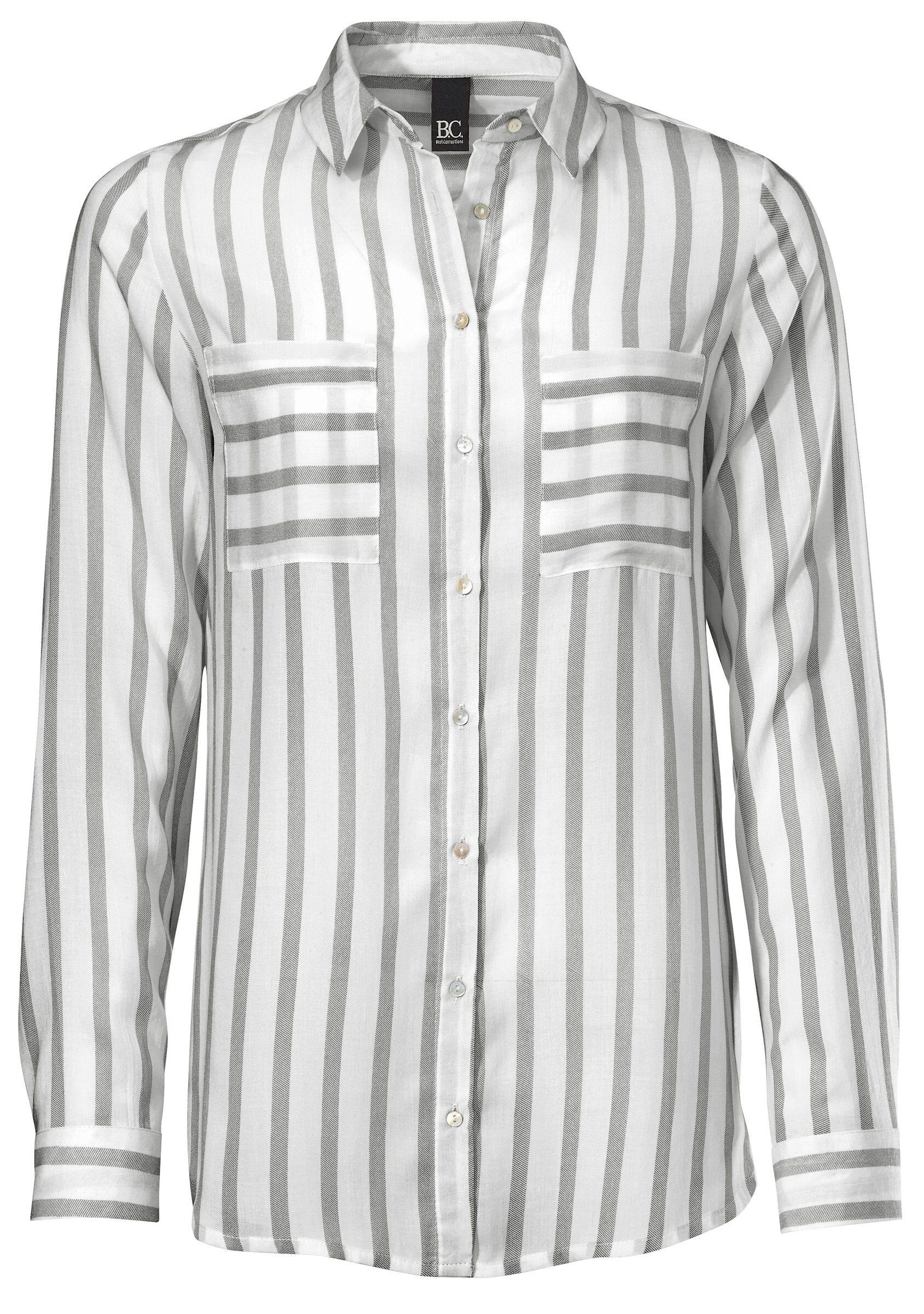 heine Klassische Bluse Streifenbluse Langarm – Bild 5 von 5