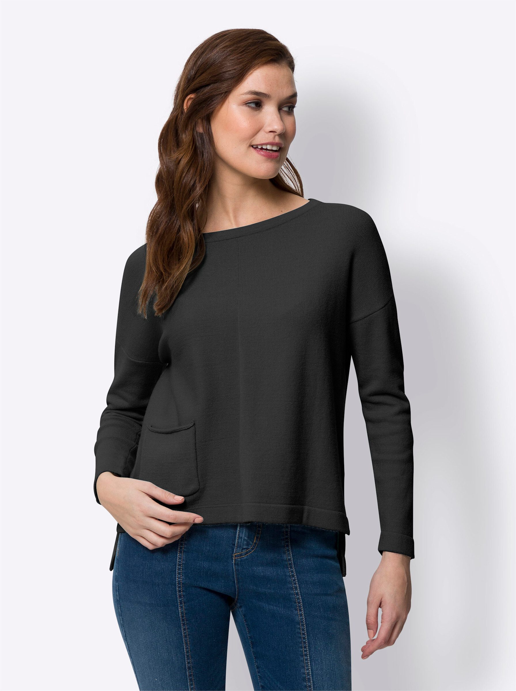 heine Strickpullover Pullover Langarm Effektgarn günstig online kaufen