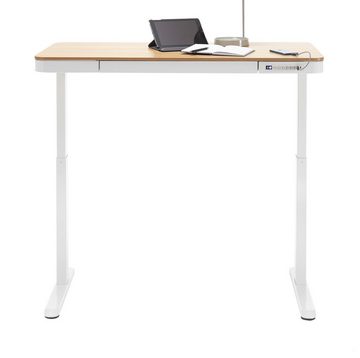 MCA furniture Schreibtisch Carbo (Laptoptisch in Eiche hell, Höhe 72 - 122 cm), elektrische Höhenverstellung