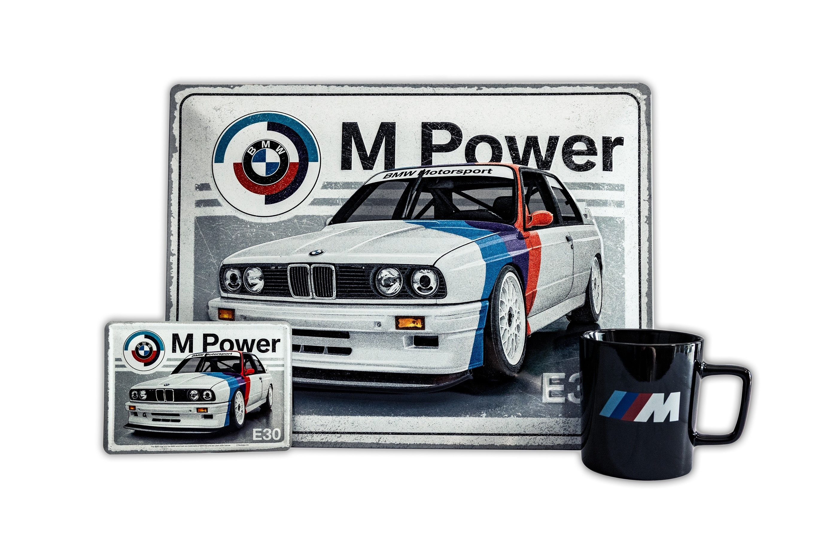 BMW Tasse BMW Motorsport Blechschild Postkarte Blechpostkarte M Perfomance Tasse, 1-tlg.