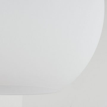 hofstein Hängeleuchte »Placa« Hängelampe aus Metall/Glas in Schwarz/Messingfarben/Weiß, ohne Leuchtmittel, mit Schirm Echtglas (28cm), Höhe max. 166cm, E27