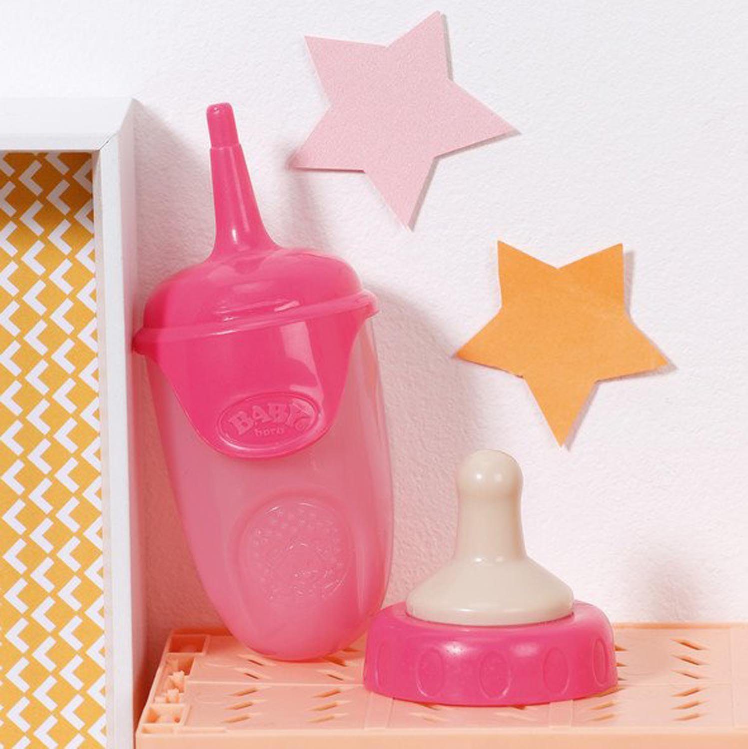 Babypuppe Zapf Creation 832509 - BABY born Trinkflasche 3 sort. 43cm - Pink