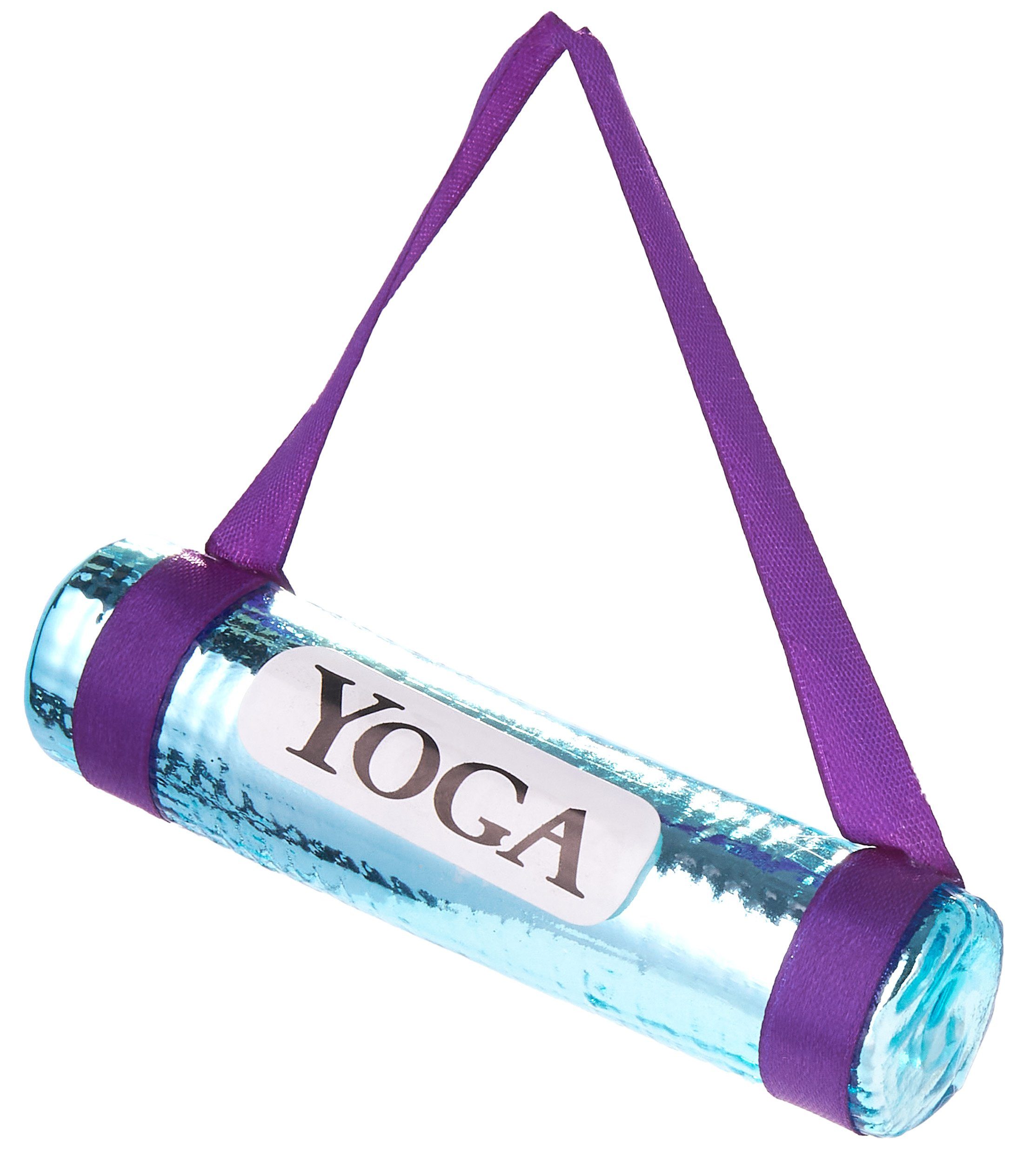 BRUBAKER Christbaumschmuck Mundgeblasene Weihnachtskugel Blaue Yoga-Matte, günstig online kaufen