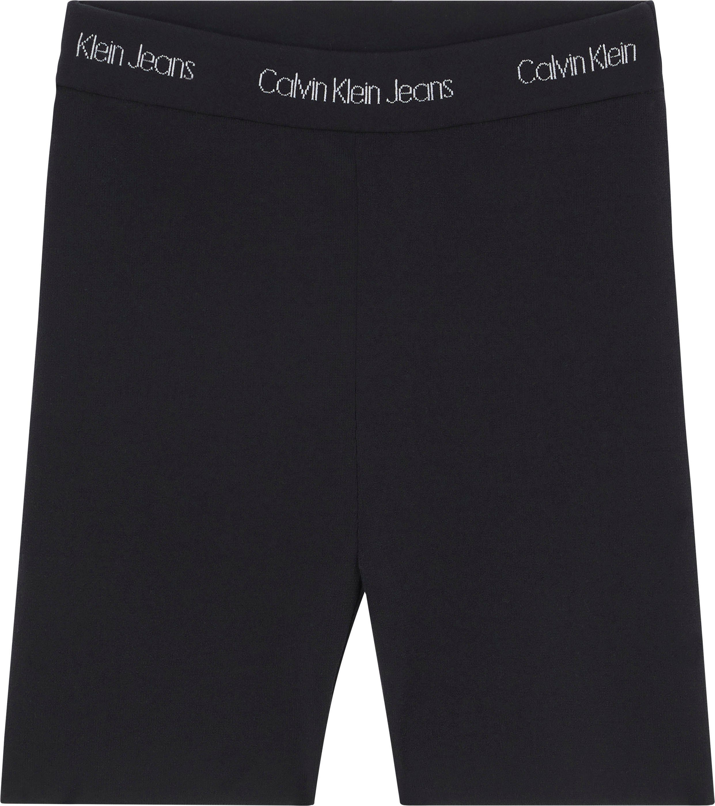 Calvin Klein Jeans Radlerhose »INTARSIA KNITTED CYCLING SHORTS« mit  CK-Stickereien auf dem Elastikbund online kaufen | OTTO