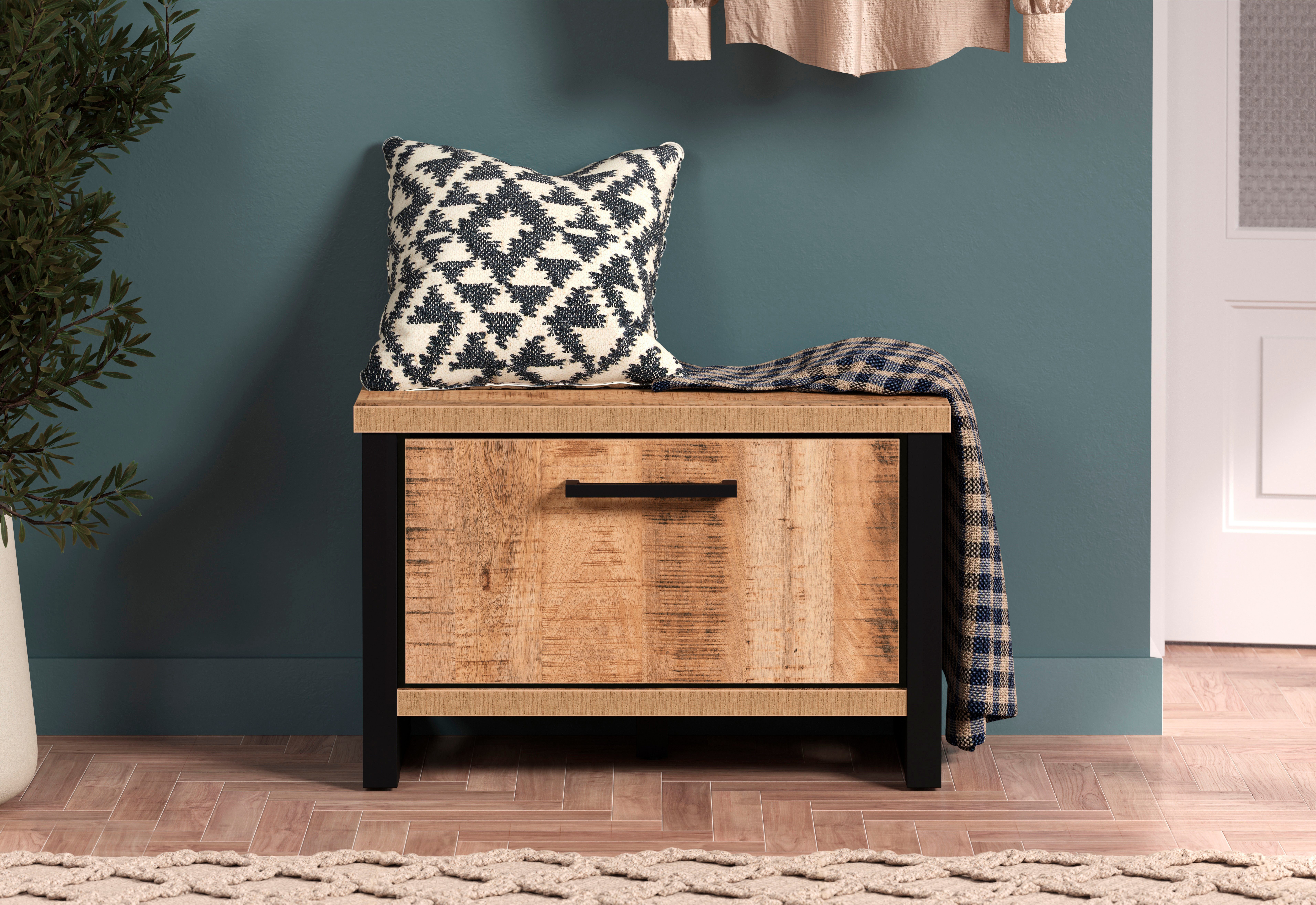 Home affaire Sitzbank Elda (1-St), Sitzbank mit 1 Gasdruckdämpfer Klappe – (B/T/H) 73/39/47 cm