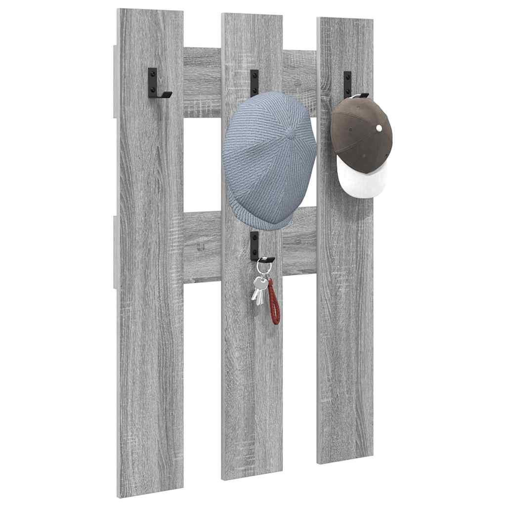 vidaXL Regal Wandmontierter Kleiderständer Grau Sonoma günstig online kaufen