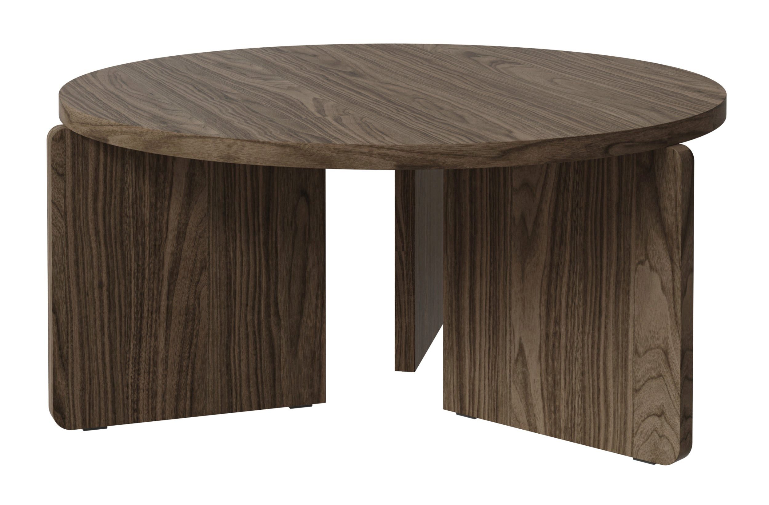 Selsey Couchtisch PREFFINES, Runder Wohnzimmertisch in Holzoptik Ø 88,5 x 40,5 cm
