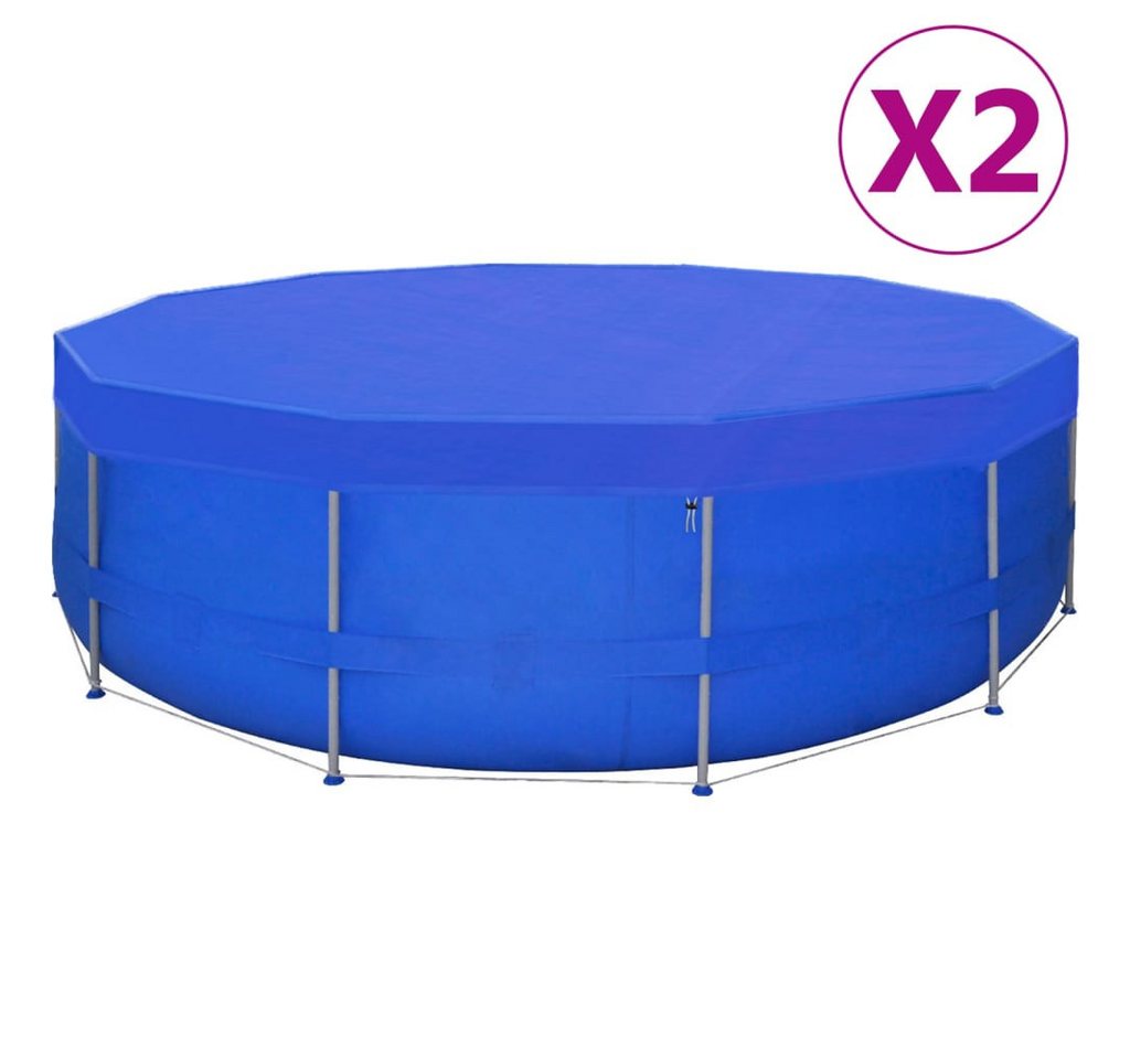 Thumbnail - vidaXL Poolverdeck, Poolabdeckungen 2 Stk. PE Rund 540 cm 90 g/m²