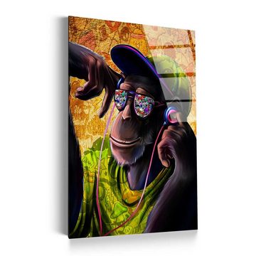 Mister-Kreativ XXL-Wandbild Cool Music Monkey - Premium Wandbild, Viele Größen + Materialien, Poster + Leinwand + Acrylglas