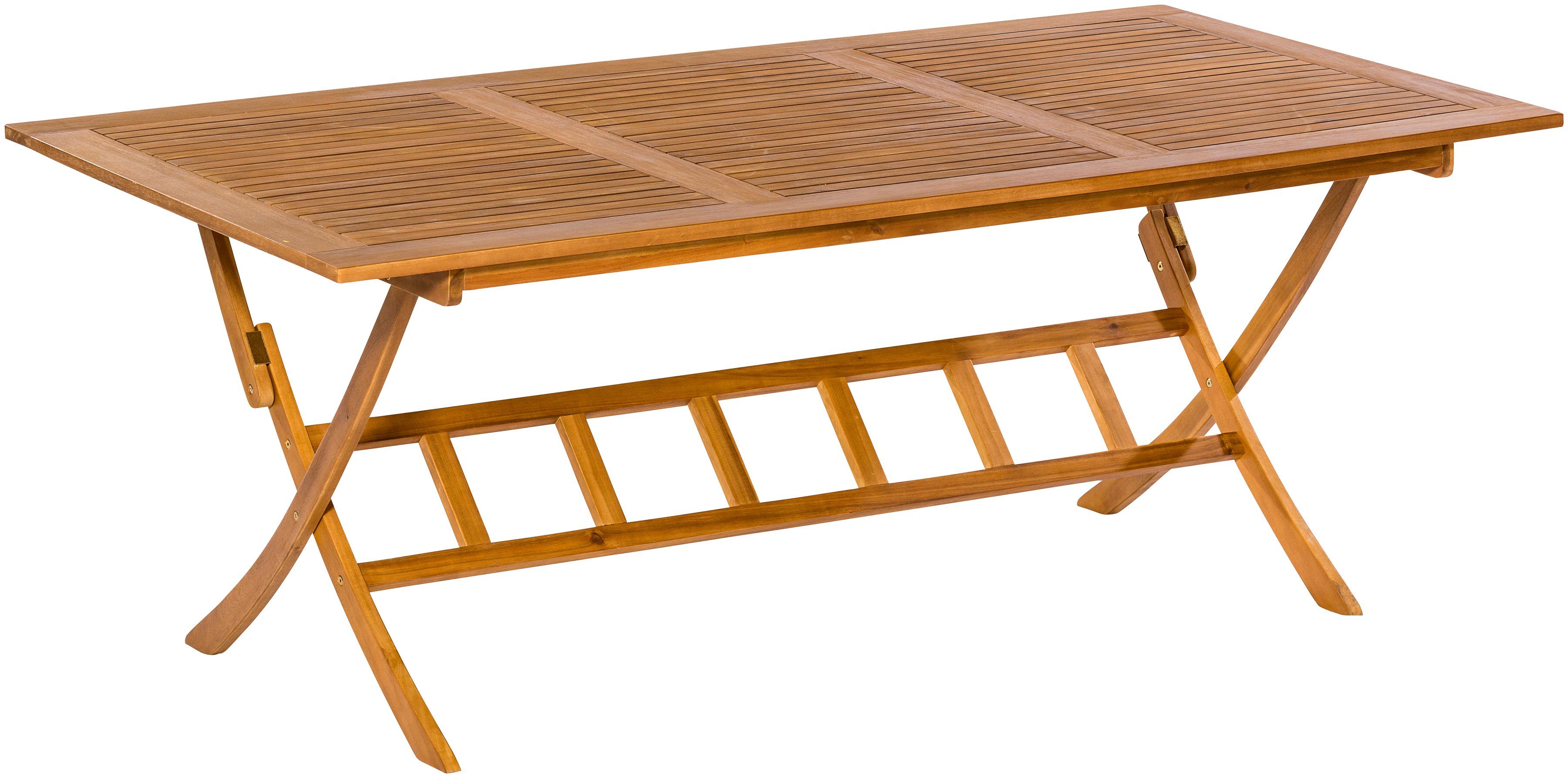 Merxx Klapptisch Rechteckig Braun 200 cm x 100 cm günstig online kaufen