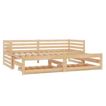 vidaXL Bett Tagesbett Ausziehbar 2x(90x200) cm Massivholz Kiefer