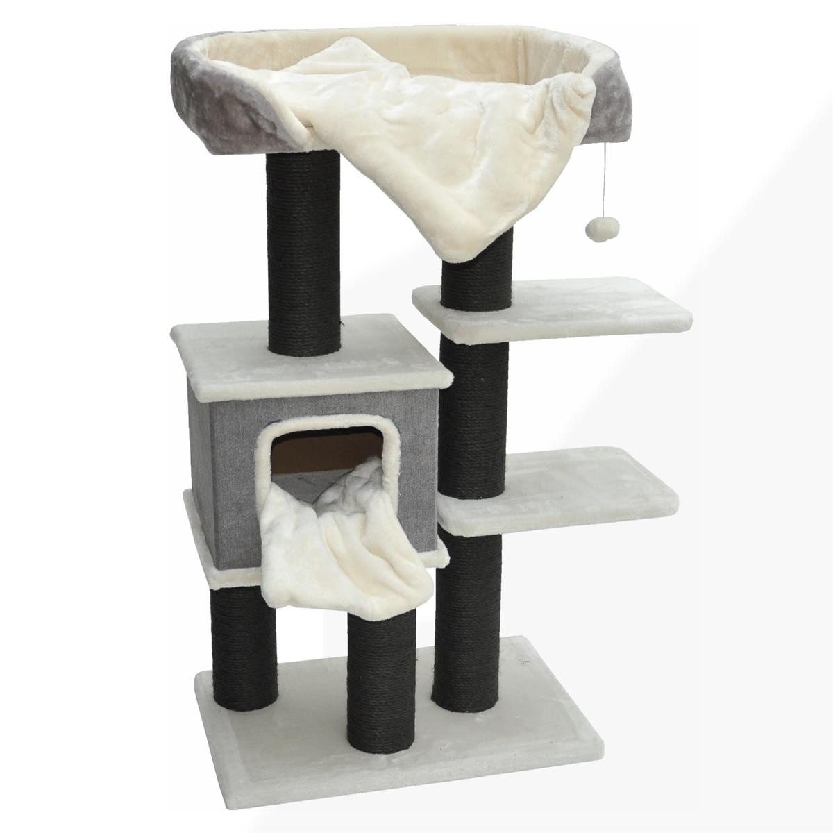 nanook Kratzbaum Kratzbaum Katzenbaum beige 60x40x120 cm