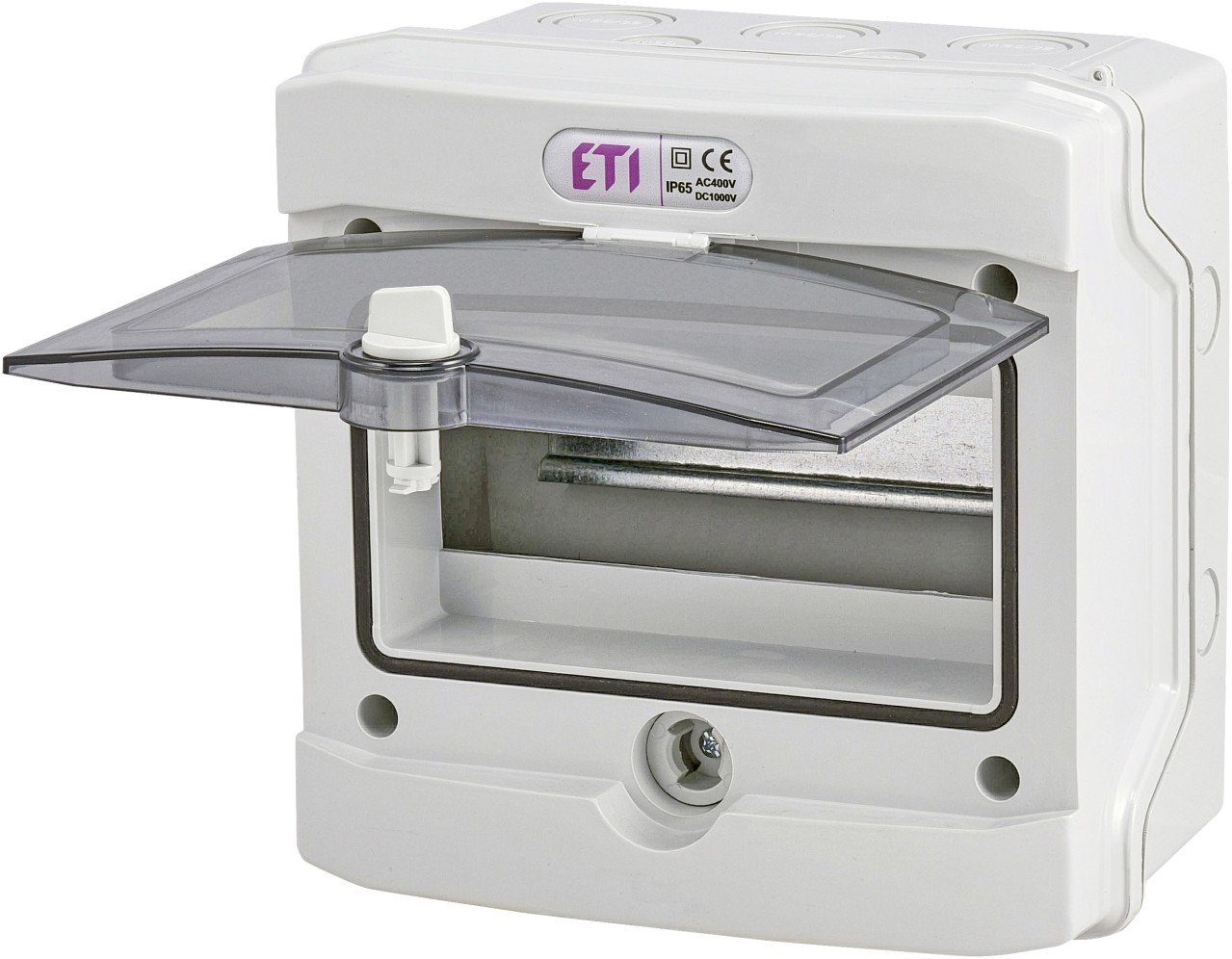 ETI Verteilerbox ETI Aufputz-Feuchtraum-Kleinverteiler 8 TE grau