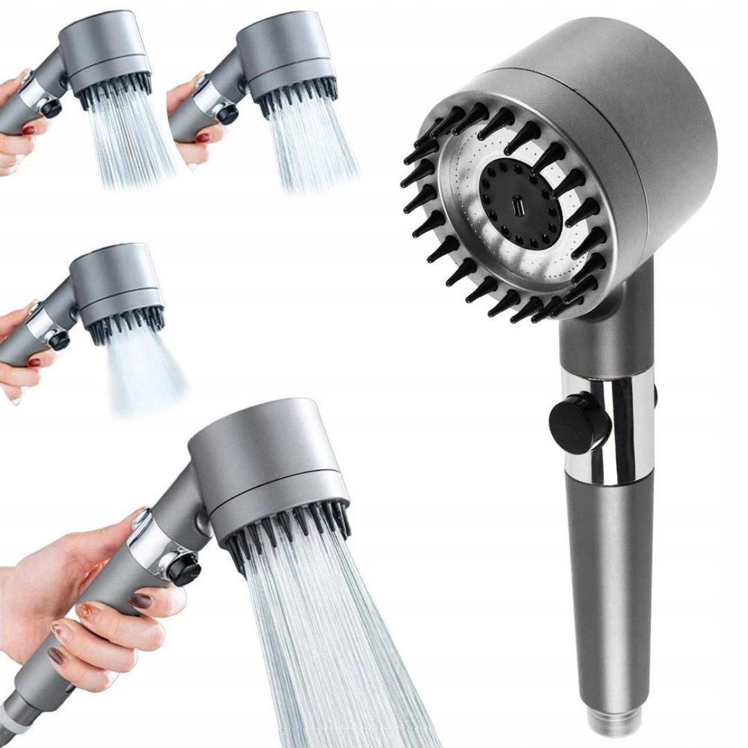 VERK GROUP Handbrause Handbrause Duschkopf 3 Modi mit Stop-Taste Filter Wassersparend, (Einzelartikel, 1-tlg., 1-teilig; 1x Handbrause mit Filter), Austauschbarer